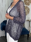 Gilet Crochet Étoile Bleu Marine 
