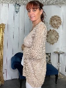 Gilet Crochet Étoile Doré