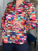 Blouse Arlequin Fuschia