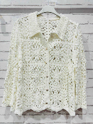 Cardigan Crochet Blanc