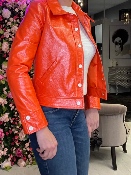 Blouson Vinyle Daisy Orange