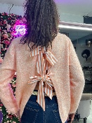 Pull Recto Verso Noeuds Dos Mandarine 