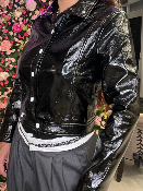 Blouson Vinyle Noir 