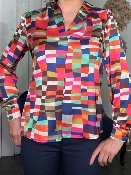 Blouse Arlequin Fuschia