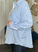 Chemise Mi-Vichy Bleu Ciel