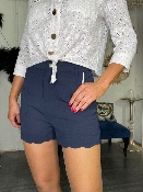 Short Festonné Marine
