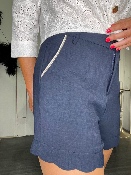 Short Festonné Marine