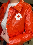 Blouson Vinyle Daisy Orange