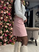 Jupe Tweed Rose Clair 
