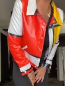 Blouson Enduit Mondrian