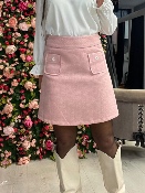 Jupe Tweed Rose Clair 