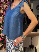 Top Lyocell Bleu Denim
