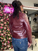 Blouson Vinyle Daisy Aubergine 