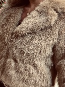 Veste Courte Fourrure Camel