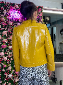Blouson Vinyle Moutarde 