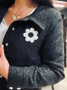 Blouson Tweed Noir 