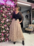 Jupe Tulle Beige