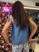 Top Lyocell Bleu Denim