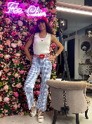 Pantalon Vichy Cerises