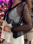 Cardigan Noir en Maille Fine