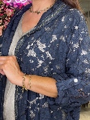 Tunique Dentelle Bleue Marine