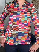 Blouse Arlequin Fuschia