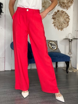 Pantalon Large Rouge
