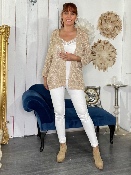 Gilet Crochet Étoile Doré