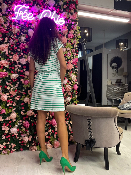 Robe Marinière Verte