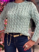 Pull Torsades Vert d’Eau