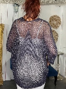 Gilet Crochet Étoile Bleu Marine 