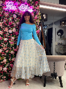 Jupe Tulle Coeurs Bleus