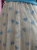 Jupe Tulle Coeurs Bleus
