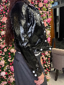 Blouson Vinyle Noir 