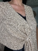 Cape Poncho Beige Lurex Doré