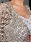 Gilet Crochet Étoile Doré Foncé 