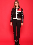 Blouson Vinyle Mondrian Rouge