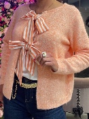 Pull Recto Verso Noeuds Dos Mandarine 