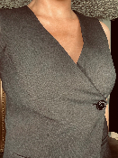 Gilet 1 Bouton Noir