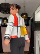 Blouson Enduit Mondrian