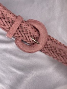 Ceinture Tressée Rose 