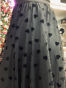 Jupe Tulle Coeurs Noirs