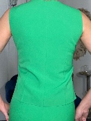 Gilet 1 Bouton Vert Vif