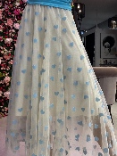 Jupe Tulle Coeurs Bleus