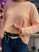 Pull Recto Verso Noeuds Dos Mandarine 