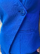 Gilet 1 Bouton Bleu Électrique 