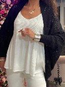 Gilet Poncho Noir Ajouré 