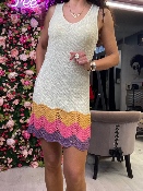 Robe Maille Multicolore 